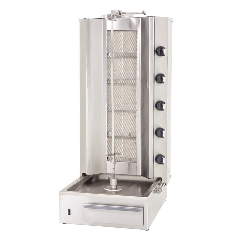 DRN Alttan Motorlu Döner Ocağı, Doğalgazlı/LPG'li, 5 Radyanlı, 55×70×125 cm, DRNDAG-5