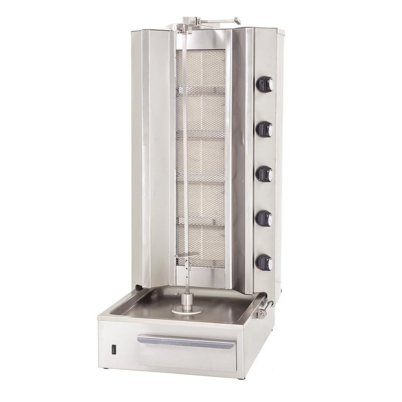 DRN Alttan Motorlu Döner Ocağı, Doğalgazlı/LPG'li, 4 Radyanlı, 55×70×110 cm, DRNDAG-4