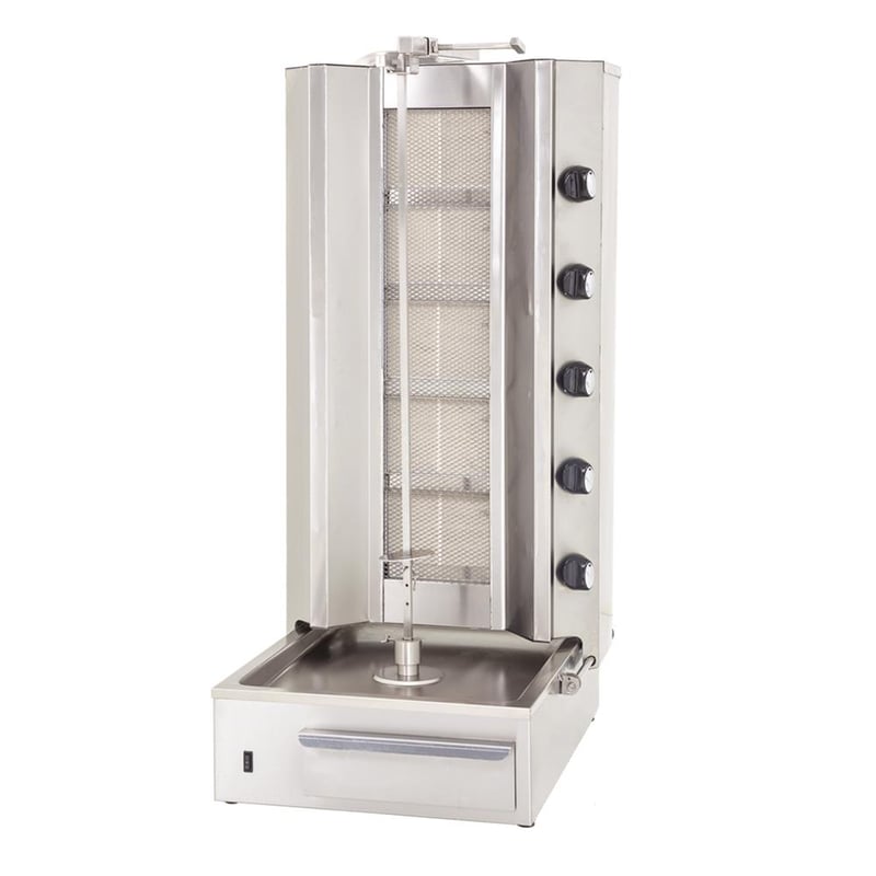 DRN Alttan Motorlu Döner Ocağı, Doğalgazlı/LPG'li, 5 Radyanlı, 55×70×125 cm, DRNDAG-5