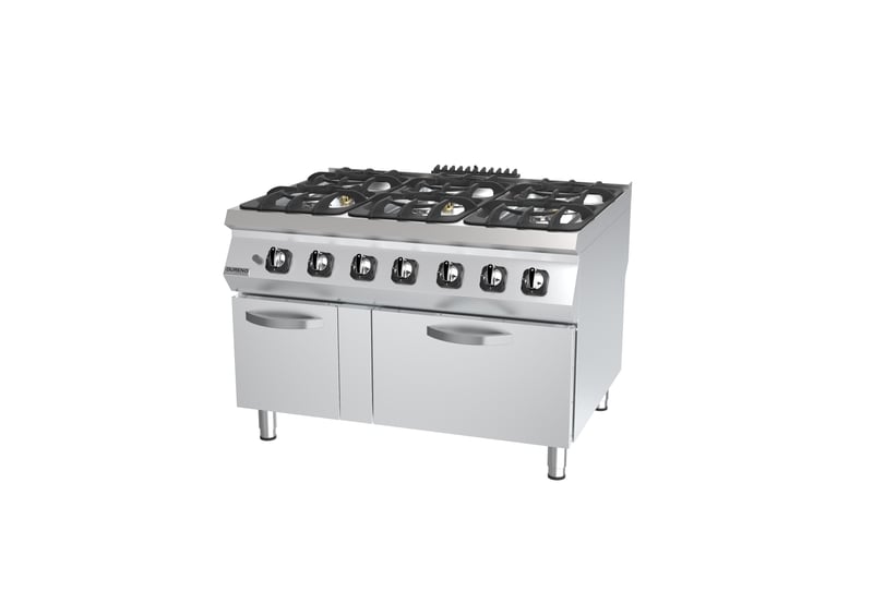 DRN Kuzineli Ocak, GN 2/1, 120×90×85 cm, Doğalgazlı/LPG'li, DRNGK-1290