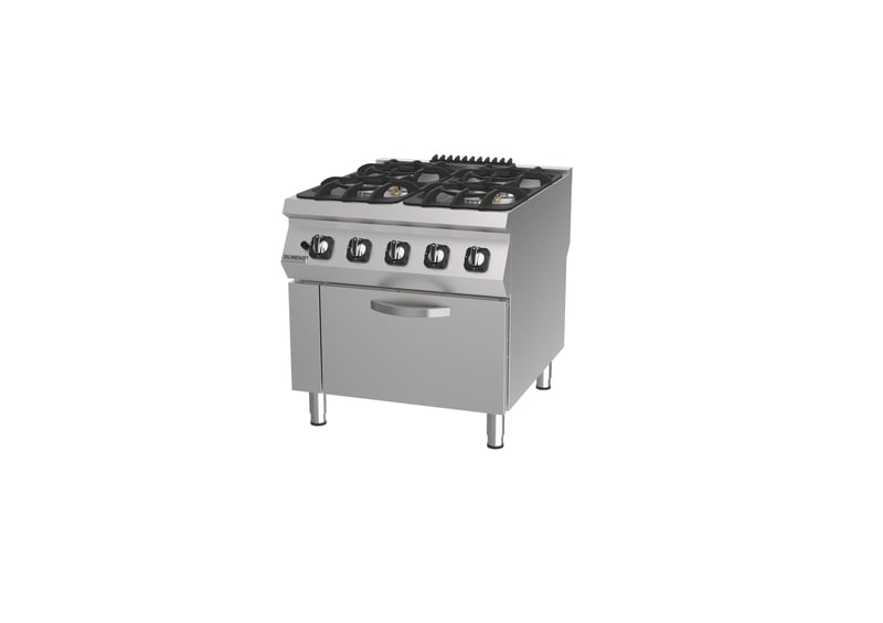 DRN Kuzineli Ocak, GN 2/1, 80×90×85 cm, Doğalgazlı/LPG'li, DRNGK-8090