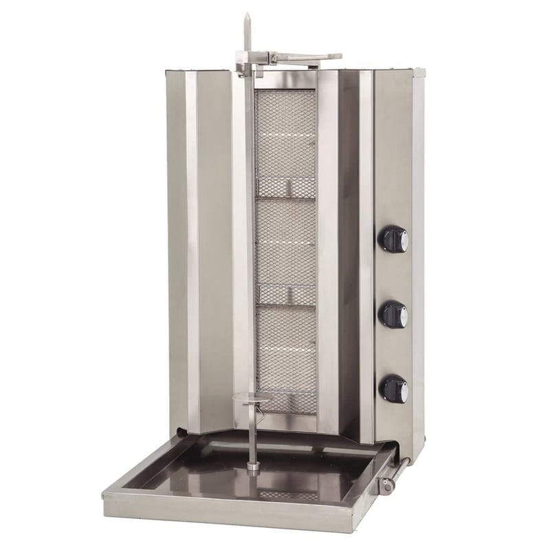 DRN Sabit Döner Ocağı, Doğalgazlı/LPG'li, 3 Radyanlı, 55×70×85 cm, DRNDSG-3
