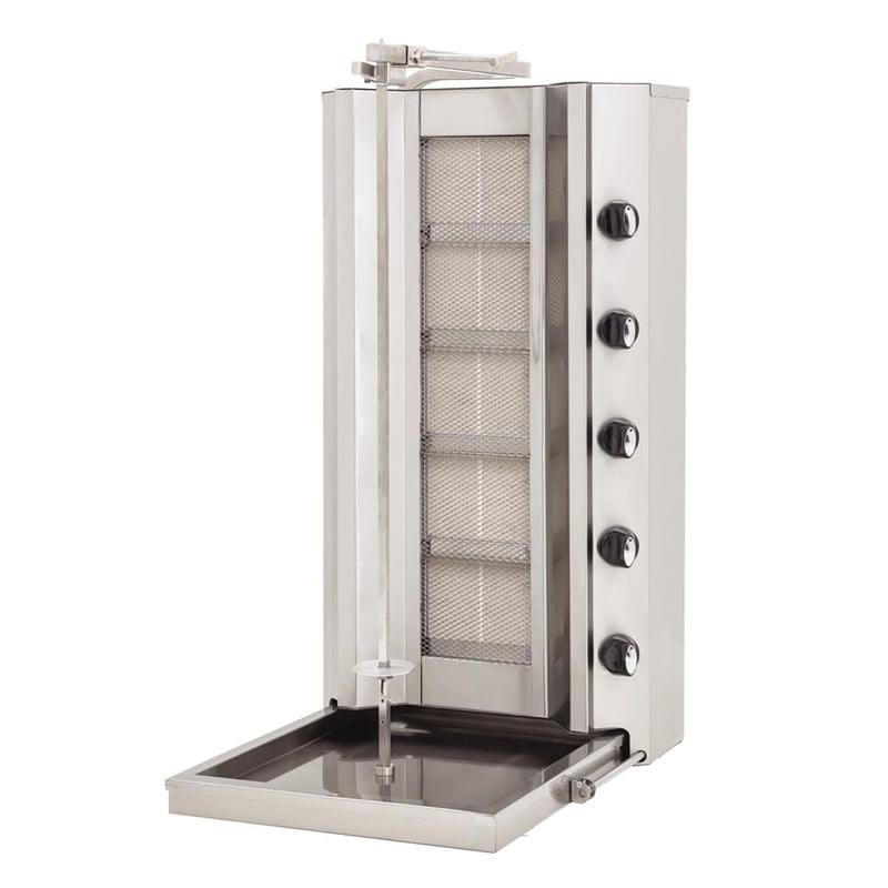 DRN Sabit Döner Ocağı, Doğalgazlı/LPG'li, 5 Radyanlı, 55×70×117 cm, DRNDSG-5