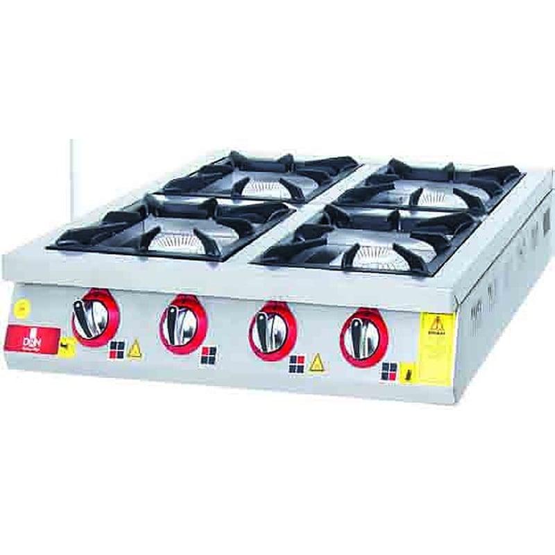DRN Set Üstü Ocak, 80×84×20 cm, Doğalgazlı/LPG'li, DRNSLOS-4