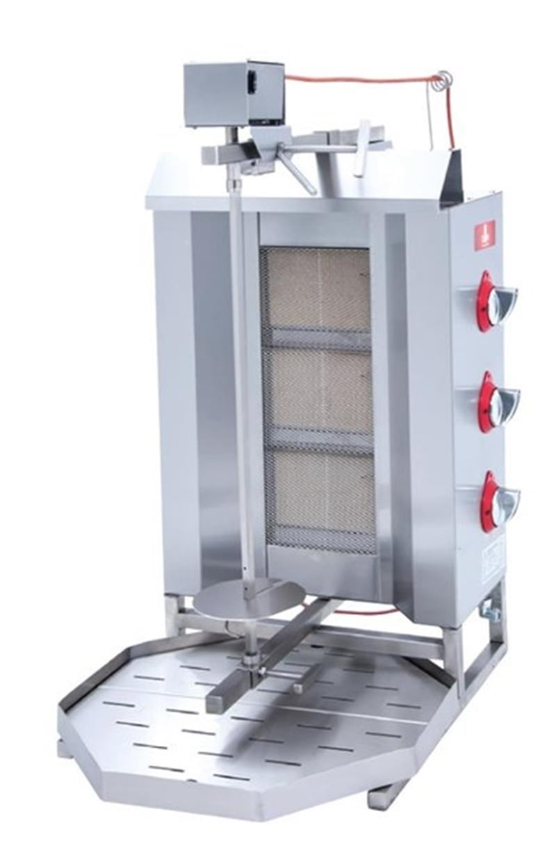 DRN Üstten Motorlu Döner Ocağı, Doğalgazlı/LPG'li, 3 Radyanlı, 55×70×97 cm, DRNDUG-3