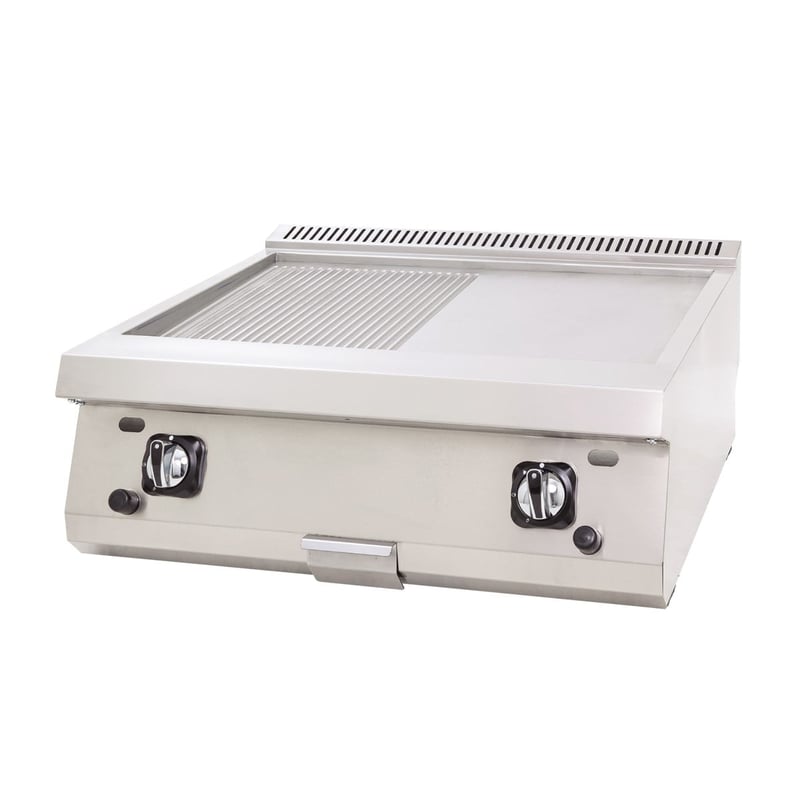 DRN Yarı Oluklu Pleyt Izgara, Doğalgazlı/Lpg'li, Set Üstü, 80×73×30 cm