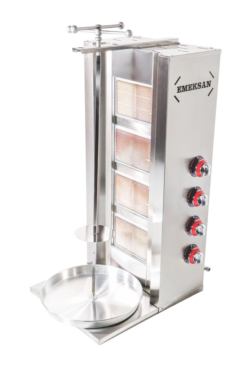 Emeksan 4'lü Döner Ocağı 4 Radyanlı Gazlı/Tüplü Ce Belgeli Manuel Döner Ocağı