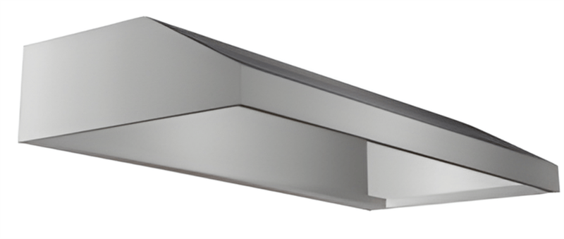 Endüstriyel Filtresiz Davlumbaz 120 x 40 x 120 cm, 430 Çelik