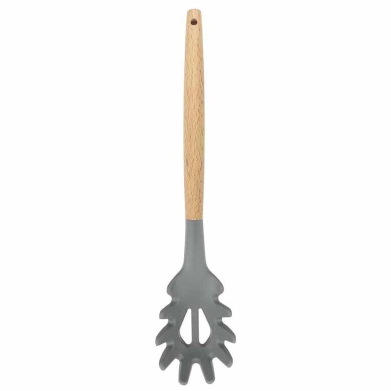 Epinox AKK-14 Silikon Spagetti Kaşığı Ahşap Sap, 31,5 cm