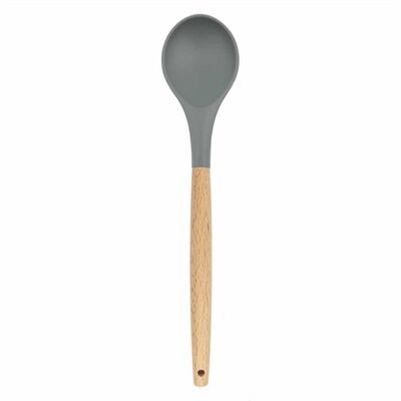 Epinox ASK-10 Silikon Kaşık, Ahşap Sap, 31 cm