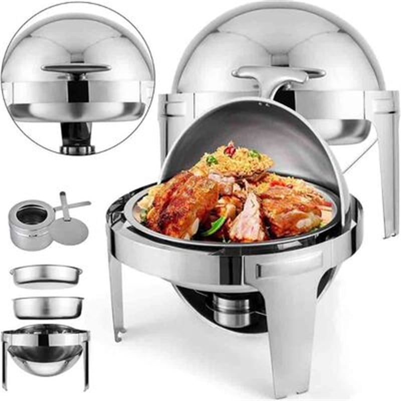 Epinox CDC-6 Chafıng Dısh Roll Top Yuvarlak, 9 Lt