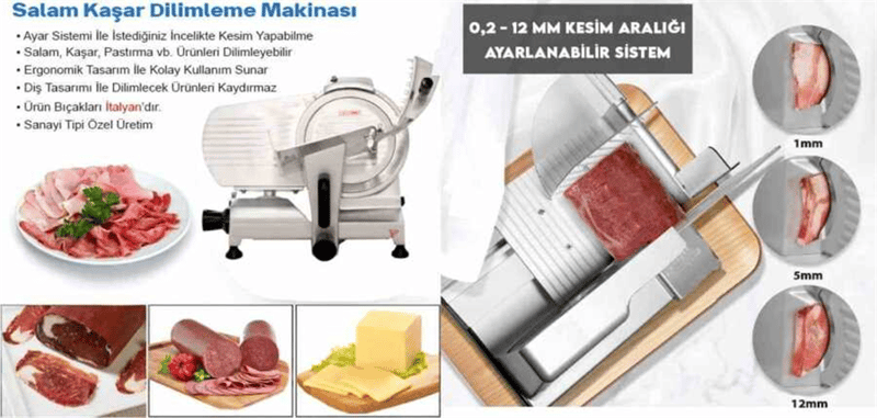 Epinox GDM-25 Gıda Dilimleme Makinesi 25 cm 220W