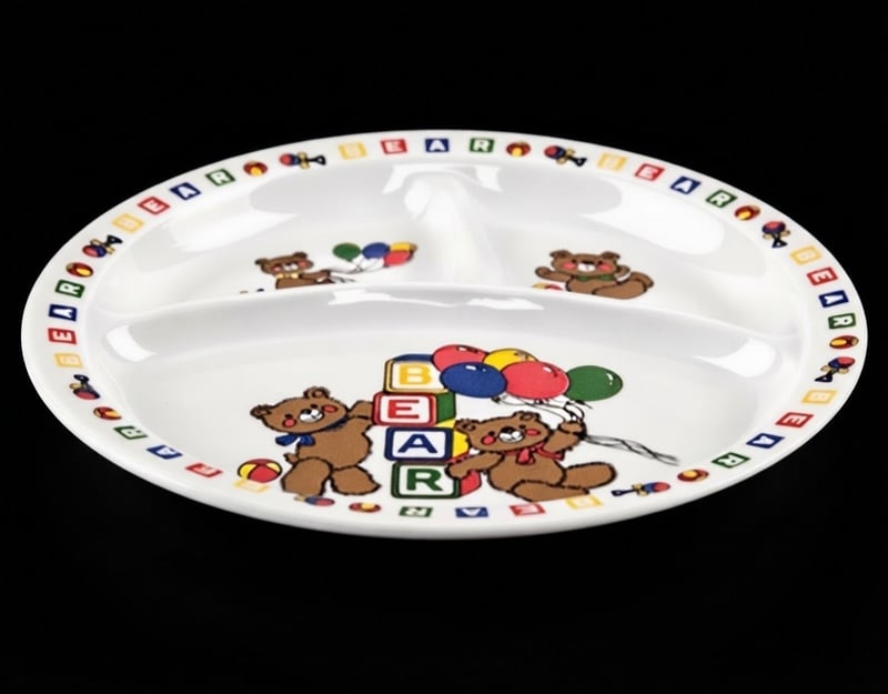 Evren Melamin 21 cm Bölmeli Mama Tabağı