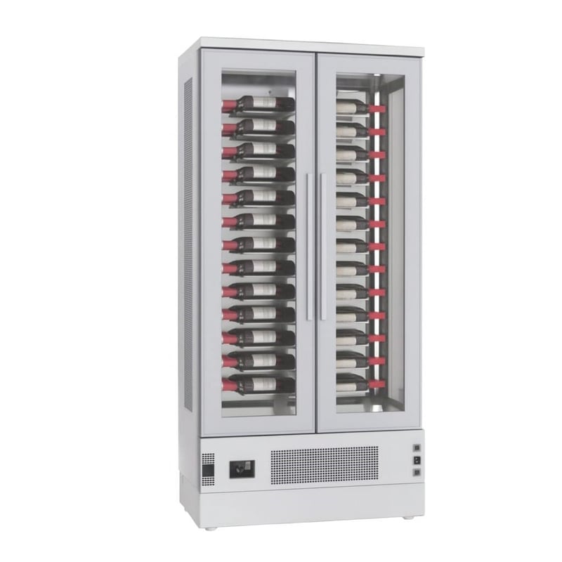 Frenox 100x62x206 cm.104 Şişe Kapasiteli,Cam Kapılı Şarap Buzdolabı WN10-BH-R290