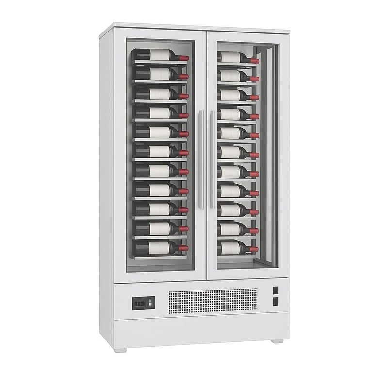 Frenox 100x62x206 cm. 128 Şişe Kapasiteli Cam Kapılı Şarap Buzdolabı WN10-SB-R290  