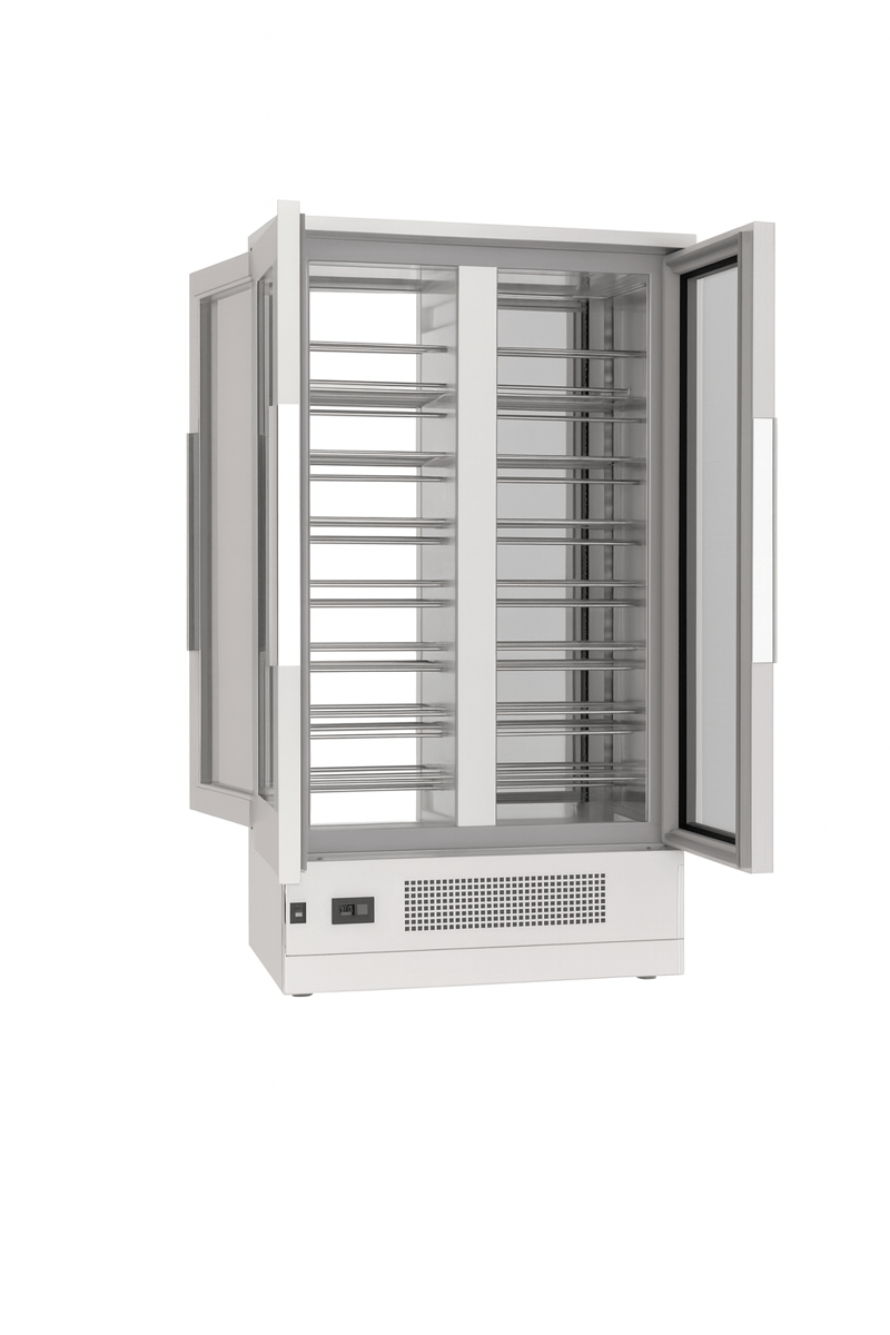 Frenox 100x66x206 cm. 128 Şişe Kapasiteli Cam Kapılı Şarap Buzdolabı WN10-2-SB-R290