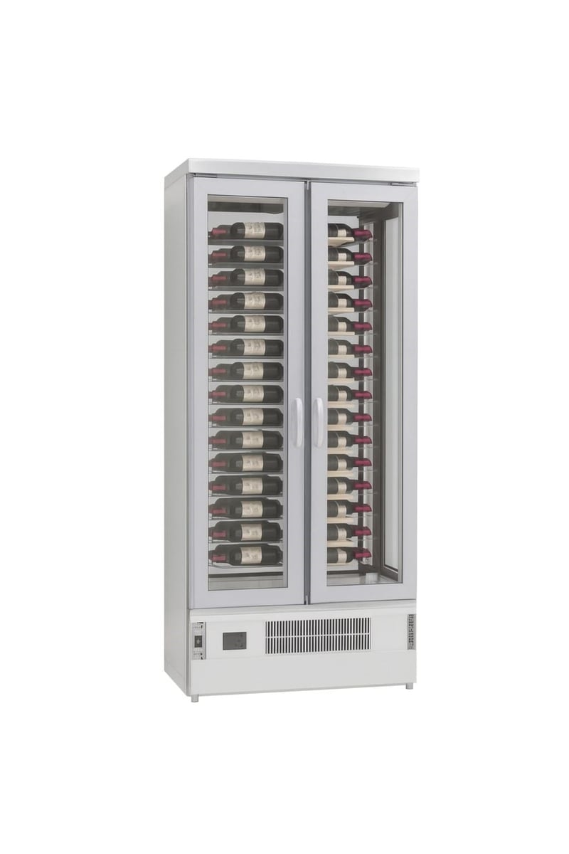 Frenox 100x66x206 cm. 104 Şişe Kapasiteli Cam Kapılı Şarap Buzdolabı WN10-2-BH-R290