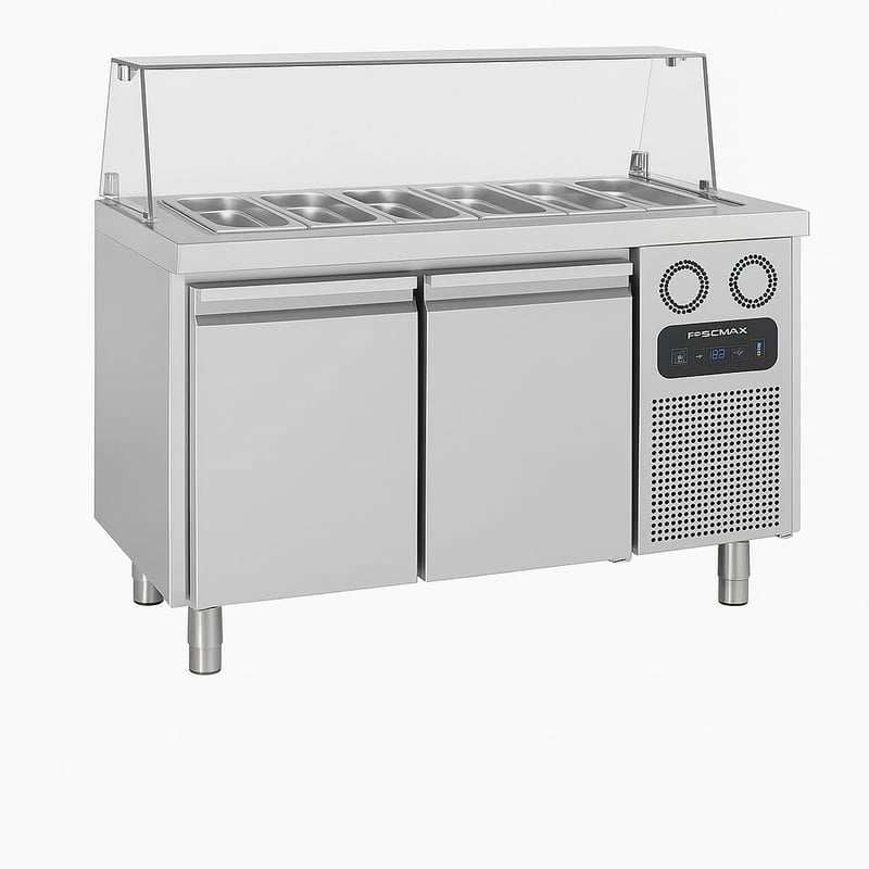 Frenox 140X80X85 cm. 7x1/3x150 GN Küvet Kapasiteli Yatay Servis Buzdolabı,Sushi Ünitesi SHS2-R290