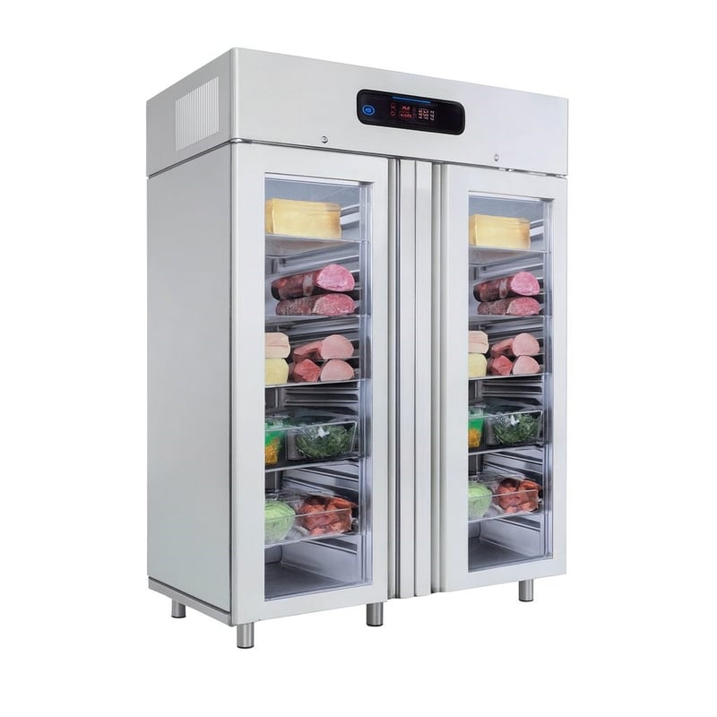 Frenox 144x85x213 cm. 1400 lt. 2 Cam Kapılı,Panel Dik Tip Derin Dondurucu PA-BL14-G-R290