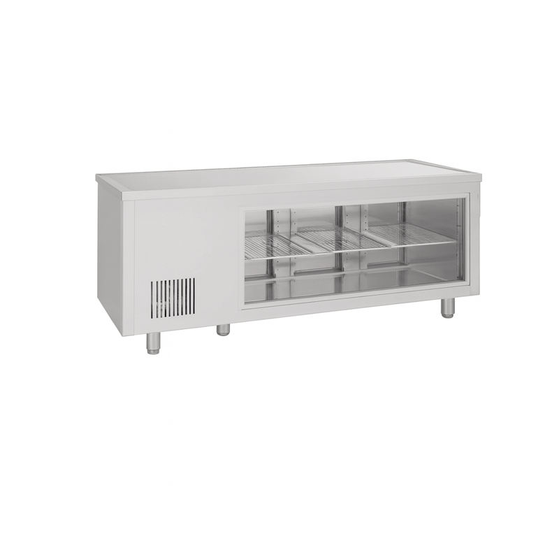 Frenox 186,5x70x85 cm. 474 lt.Cam Kapılı Tezgah Tipi Buzdolabı  CGN3-BG-DZ-R290