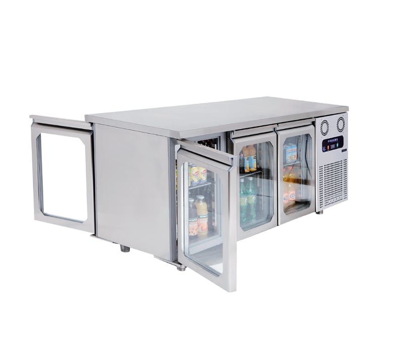 Frenox  186,5x70x85 cm. 474 lt. Cam Kapılı, Ada Tipi Yatay Buzdolabı CGN3-2G-DZ-R290