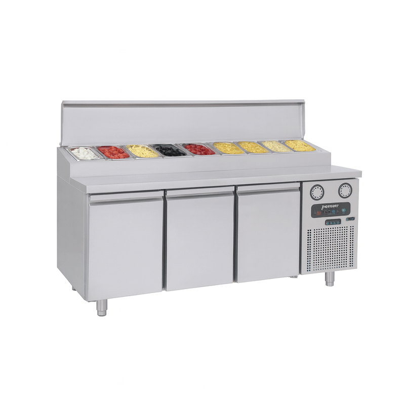 Frenox  186,5x70x97 cm. 11 Adet 1/6x150 Küvet Kapasiteli Make-up,Pizza Hazırlık Dolabı MGA3-06-R290