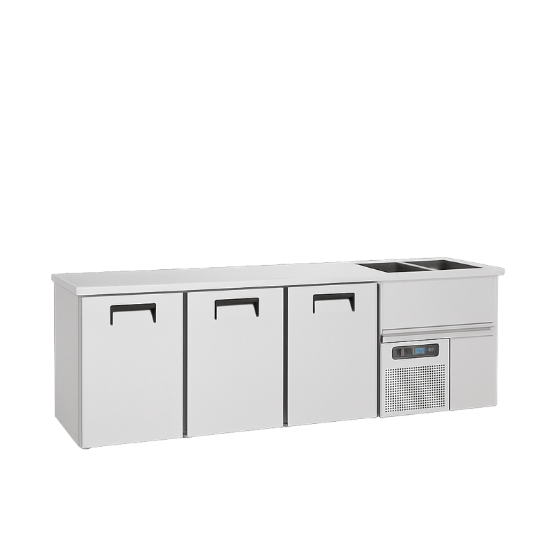 Frenox 195x70x94,5 Çift Evyeli Soğutucu Bira Buzdolabı KGN3-2E-R-R290