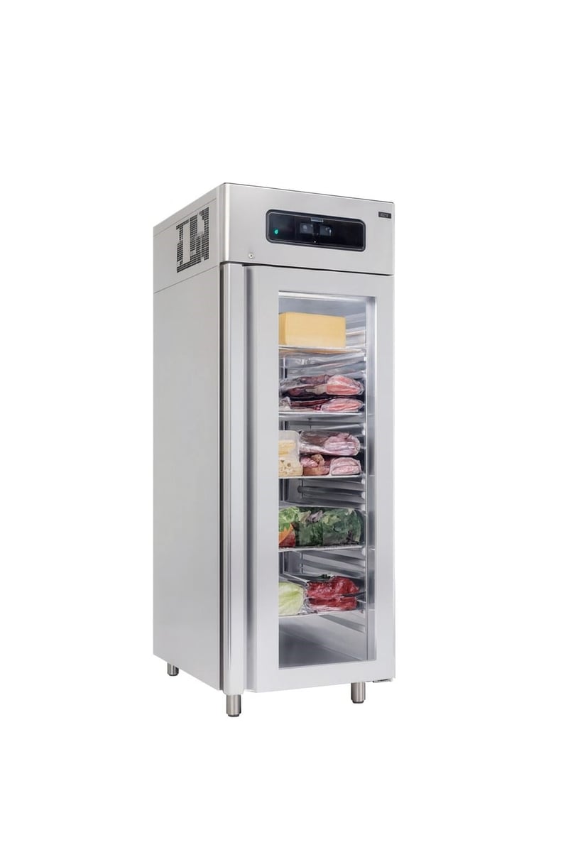 Frenox 72x85x213 cm. 700 lt. Cam Kapılı Panel Dik Tip Derin Dondurucu PA-VL7-G-R290
