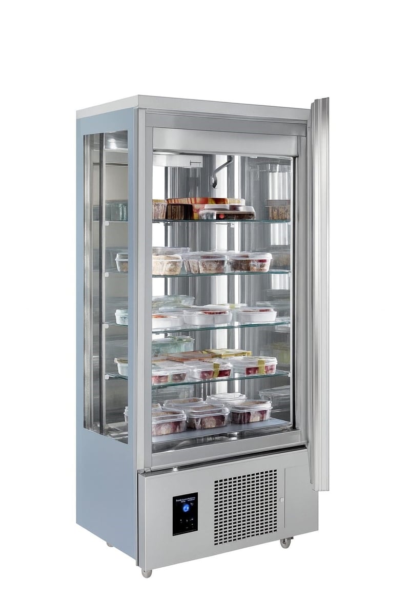 Frenox 80x66x187 cm. 400 lt.Dik Tip Vitrin Model Derin Dondurucu DL4-R452A