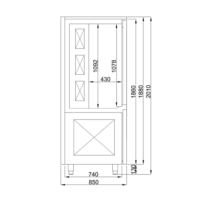 Frenox Blast Chiller,80x85x201 Şoklama Dolabı  VBL15-R290