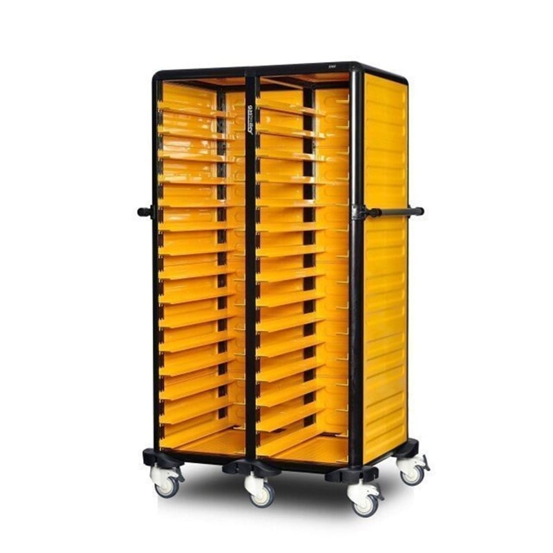 Gastrolley 150 İkili Servis Tepsi Arabası, 2 Yanı + Arka Kapalı, 101x71x174 cm