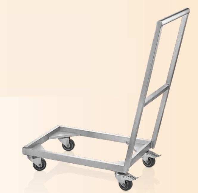 GastroPlast GPHTR-02 Hamur Teknesi Taşıma Arabası 40*60 cm, Açık Taban