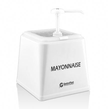GastroPlast Plastik Mayonez Dispenseri Standlı, 2 L, Şeffaf