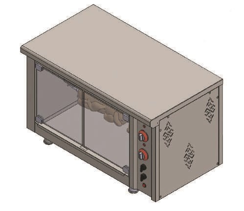 Himaksan 12 Piliç Kapasiteli Set Üstü Piliç Çevirme Makinesi Elektrikli 110*50*72