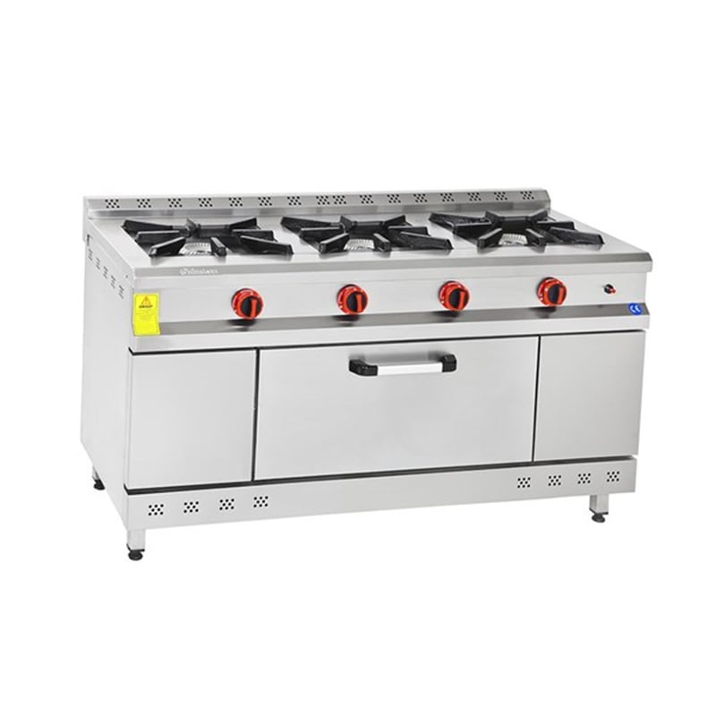 Himaksan 3 Lü Kuzine 3 Ocak 1 Fırın 150*60*85 Gazlı Ce Belgeli