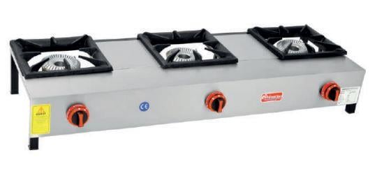 Himaksan Dörtlü Lokanta Ocağı Kısa Ayak Gazlı 192*47*25 cm