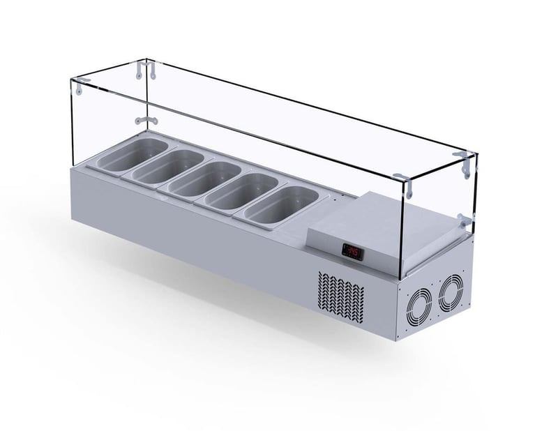 İceinox VTS 132 GL Set Üstü Saladbar 5 GN 1/4 -150