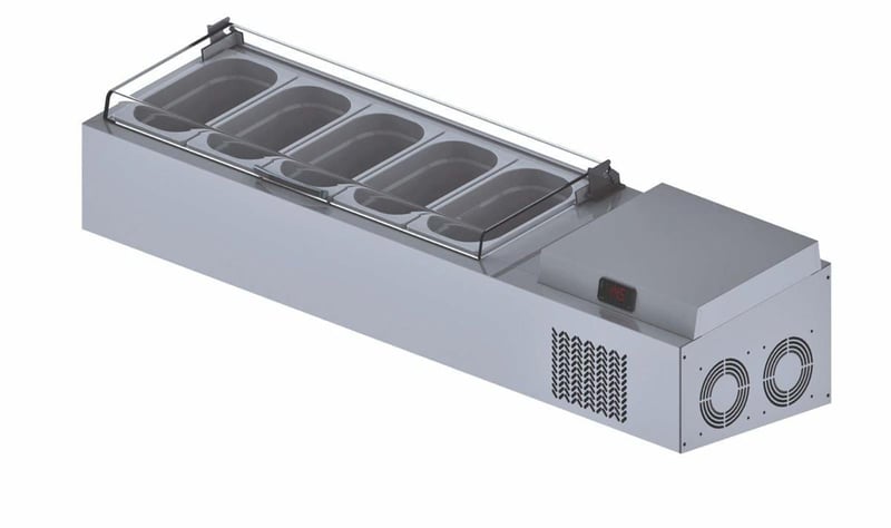 İceinox VTS 132 PL Set Üstü Saladbar 5 GN 1/4 -150
