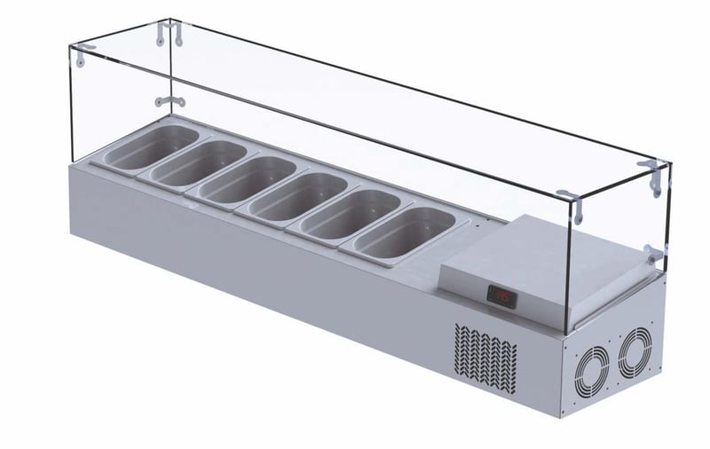 İceinox VTS 150 GL Set Üstü Saladbar 6 GN 1/4 -150