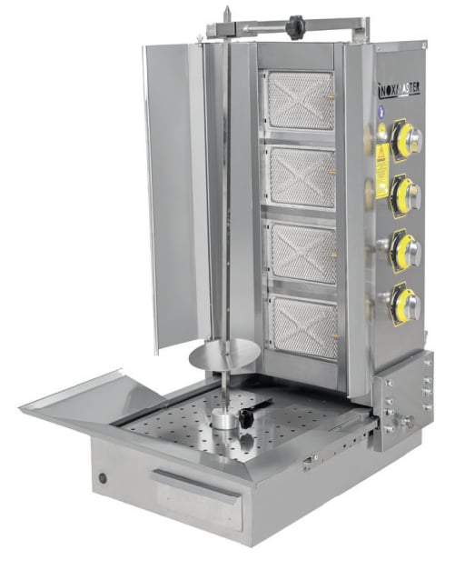 İnoxmaster 4'lü Motorlu Döner Ocağı, Doğalgazlı / LPG, 50X52X100 cm