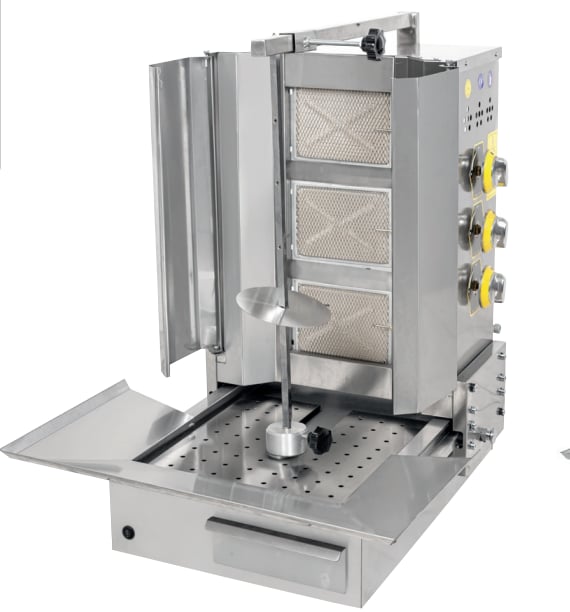 İnoxmaster 5'li Motorlu Döner Ocağı, Doğalgazlı / LPG, 44X52X100 cm