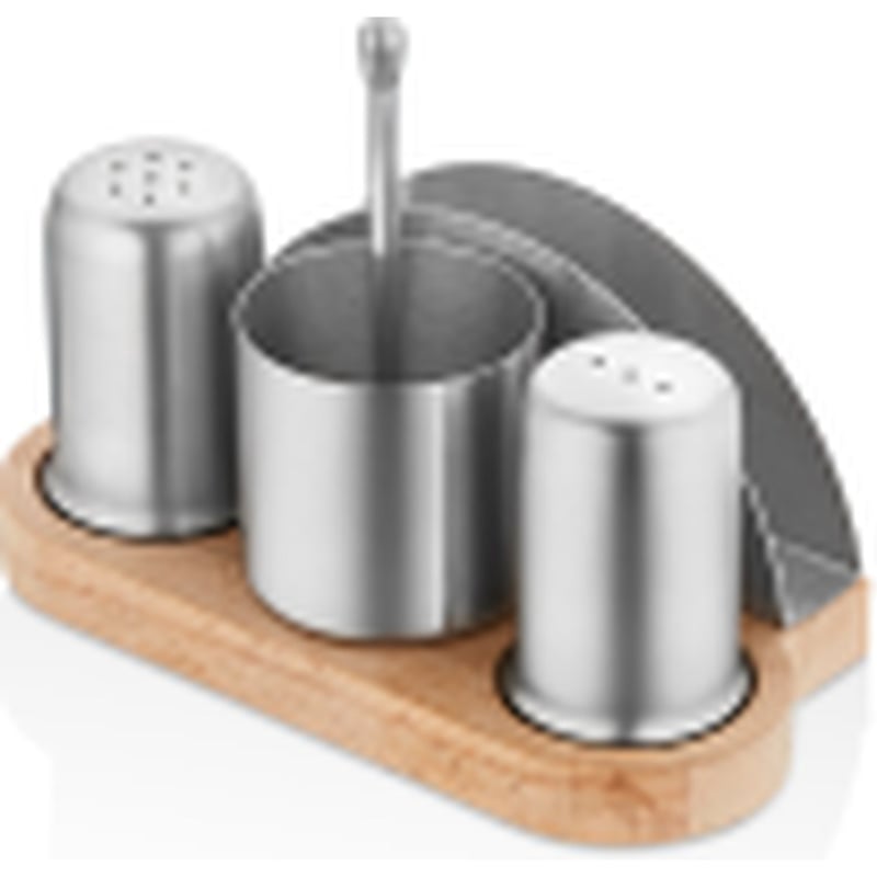 Kitchen Mall 3'LÜ Menaj Tk.telli Ahş.standlı Peçetelikli KM542