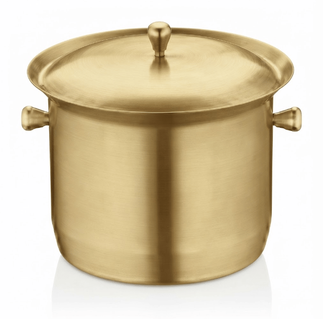 Kitchen Mall Skoçlu Buz Kovası (Kapaklı/İzoleli) PVD Gold KM448