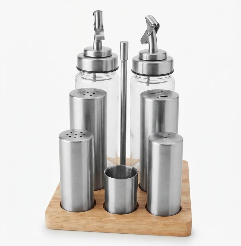Kitchen Mall Yağlıklı 7'Lİ SET Ahşap KM513
