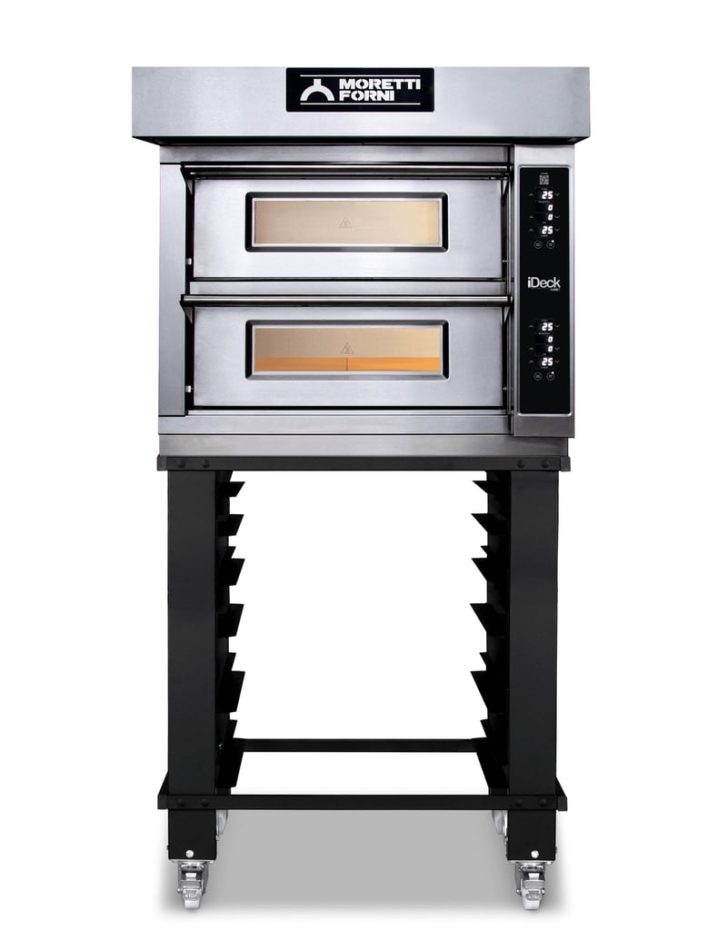 Moretti Forni iDeck ID-D-105.65 Tabanlı Pizza Fırını Elektronik Kontrollü, 12x30 cm Pizza ya da 4x40x60 Tepsi