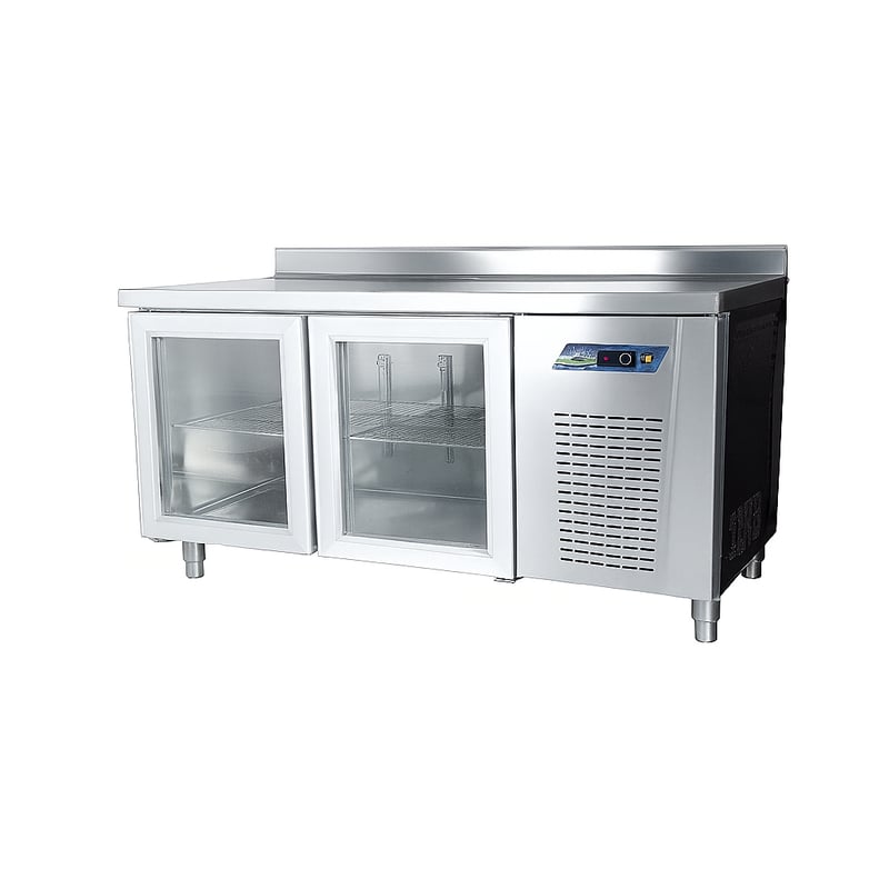 Ndustrio  Tezgah Tip 2 Cam Kapılı Snack Yüksek Buzdolabı Kahve Çekmeceli TPS-62-H-CD
