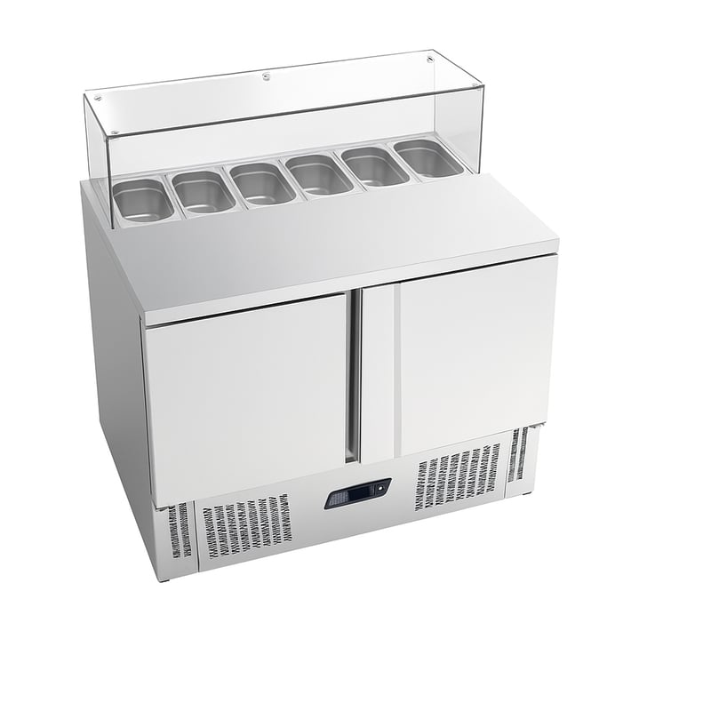Ndustrio Tezgah Tip 2 Kapı,Snack Camlı Saladbar SLD 6105 GC