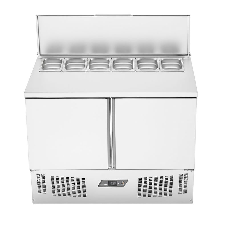 Ndustrio Tezgah Tip Kapaklı Saladbar, 2 Kapılı 1050x700x850 mm, SLD7105 SC