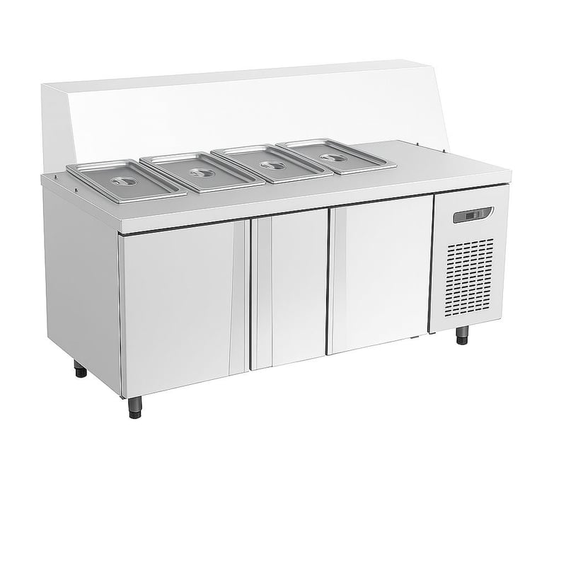 Ndustrio Tezgah Tipi Saladbar, 1/1 4xGN, 2100x730x1150 mm, TPG-73 SALAD BAR