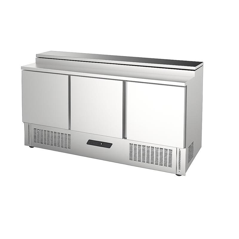 Ndustrio Tezgah Tipi,3 Kapılı,Snack Kapaklı Saladbar SLD 6160 HL SC